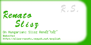 renato slisz business card